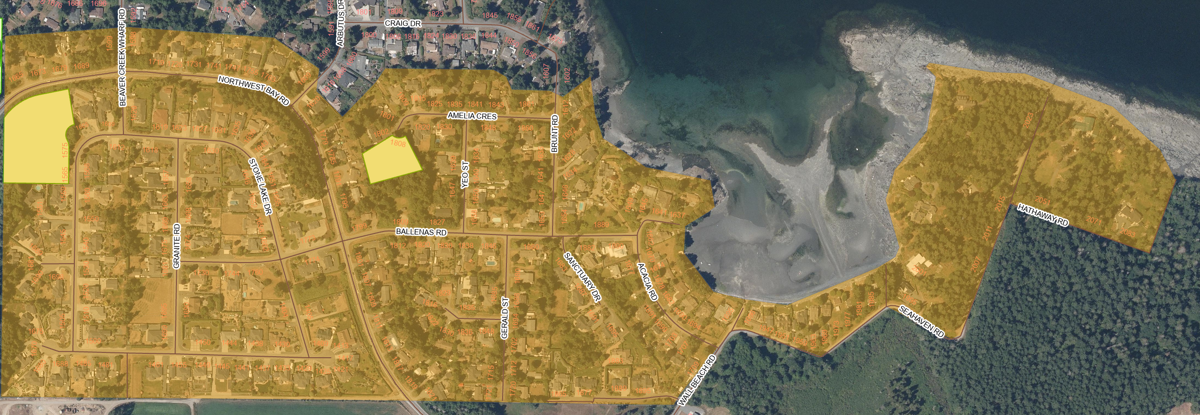 Ballenas Rd Map