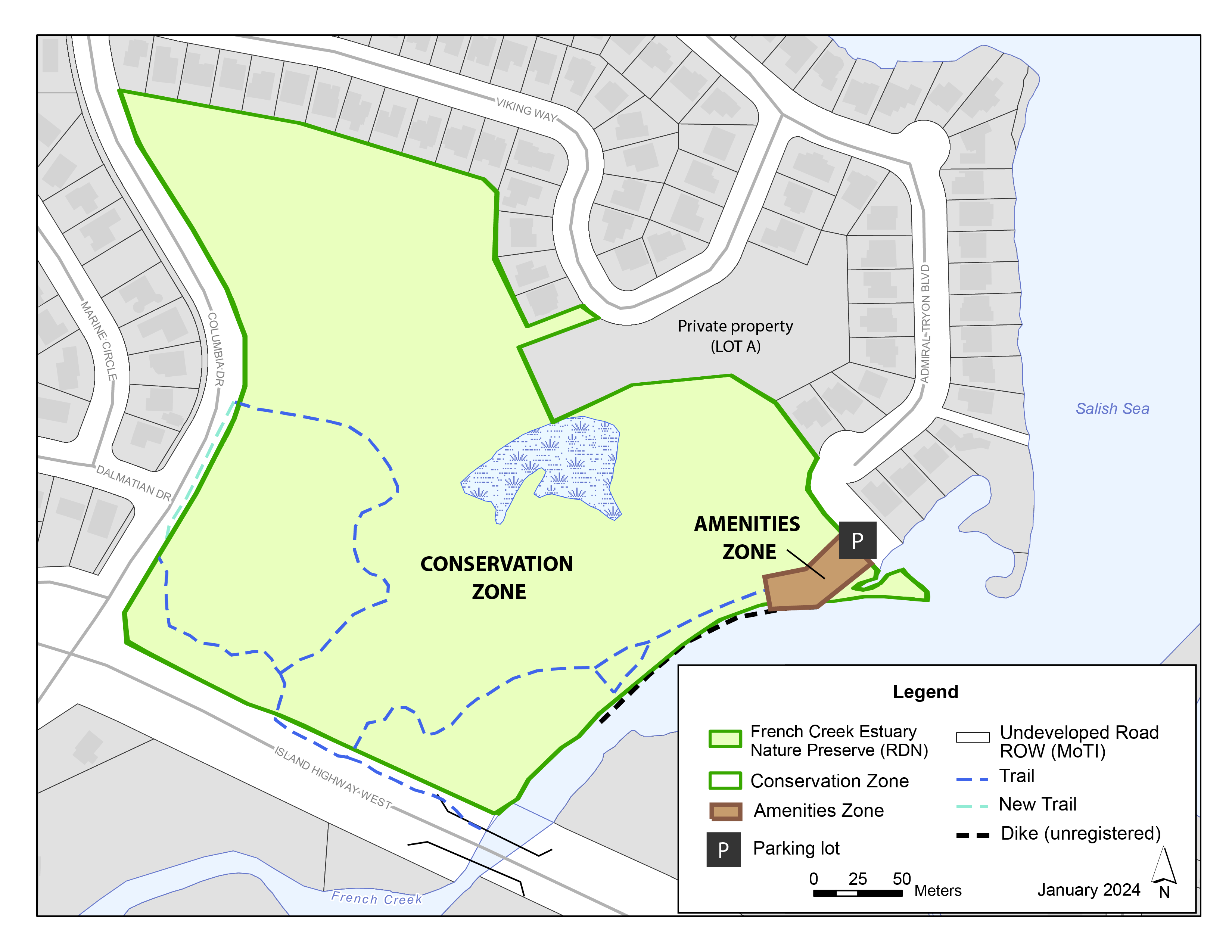 Map of French Creek Estuary Nature Preserve