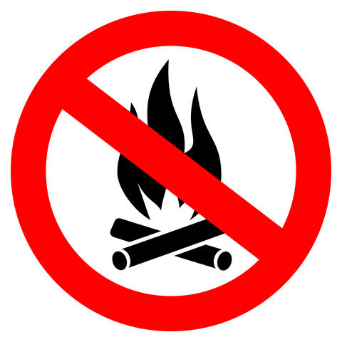 no campfires symbol