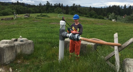 Photo of person at a monitoring station