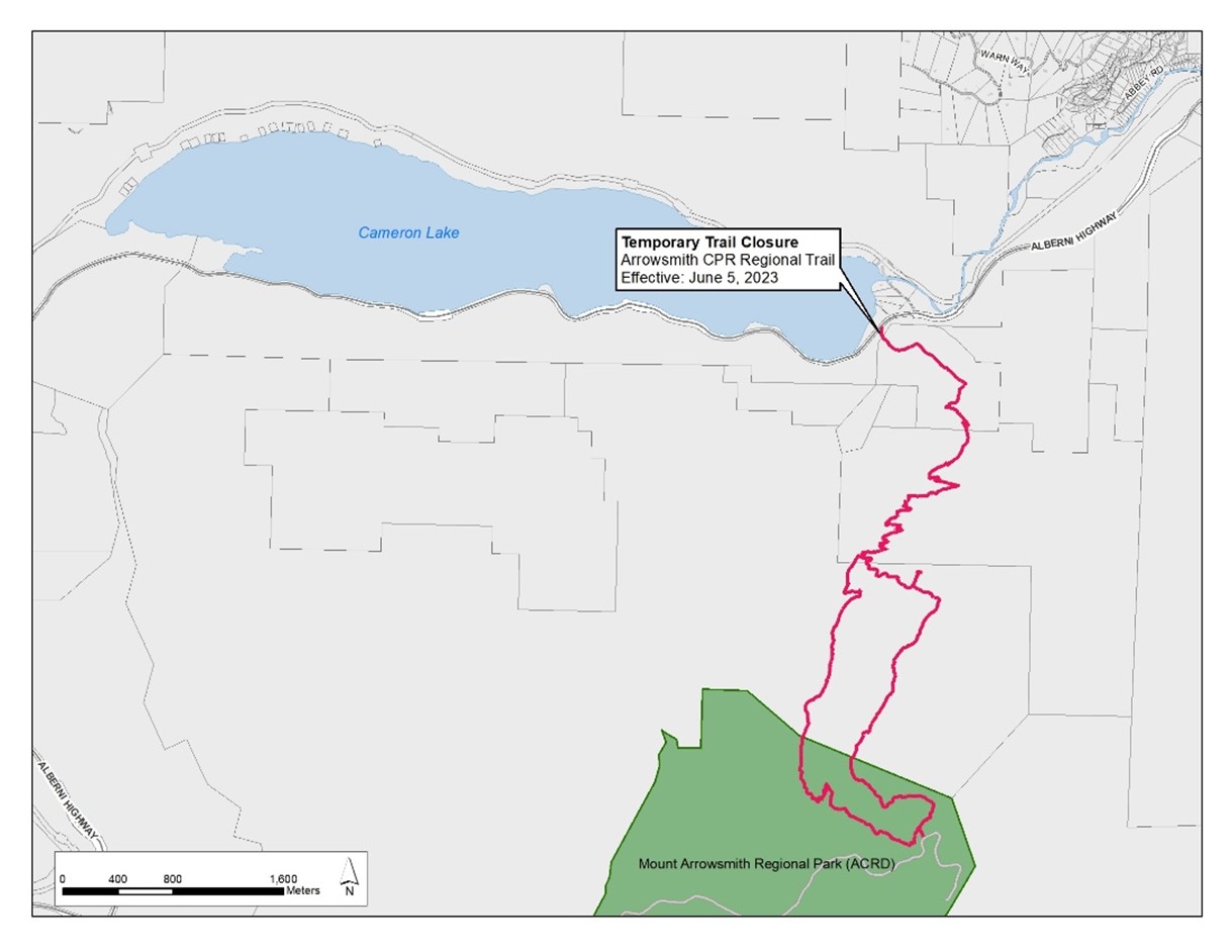 CPR Regional Trail closure map